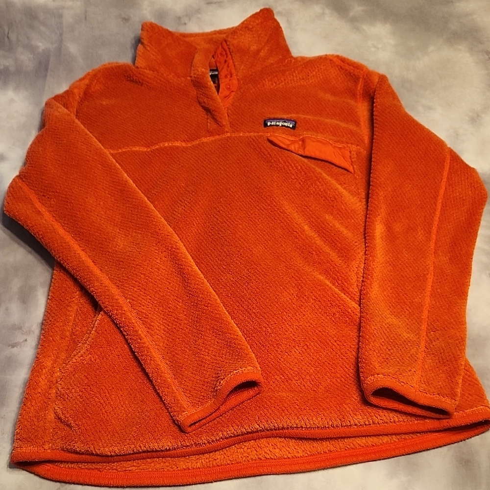 Patagonia Vibrant Orange Quarter-Zip Fleece